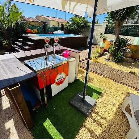 Privado Piscina A 5min De La Playa Y Centro Jacuzzi Barbacoa Wifi Aire *